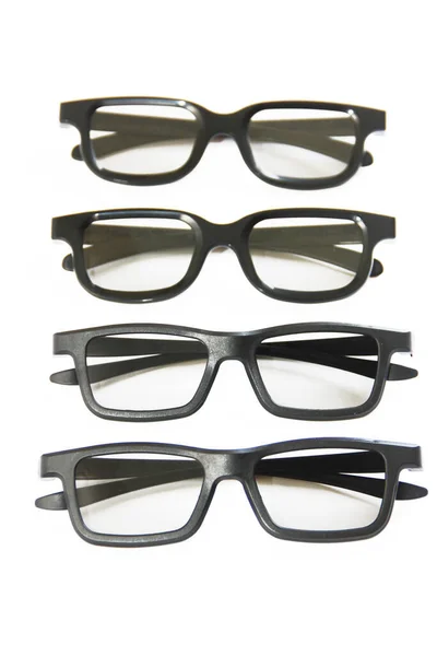 Glasses Lenses Black Plastic Frames — Stock Photo, Image