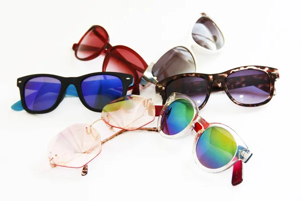 Ochelari Soare Lentile Colorate Plastic Cadru — Fotografie, imagine de stoc