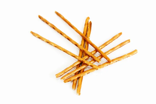 Edible Snack Crispy Sticks Salt Sprinkles — Stock Photo, Image