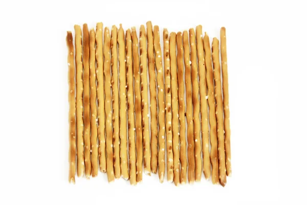 Edible Snack Crispy Sticks Salt Sprinkles — Stock Photo, Image