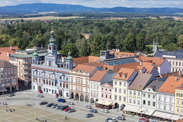 Historiska stadskärnan i České Budějovice, Budweis, Budvar, södra Bohe — Stockfoto