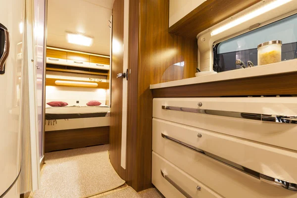 Munich, Germany - January 19,2015 - Interior of Motorhome — Stock Photo, Image