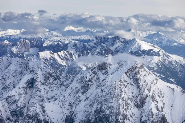 Alpy Rakouských Letecký Pohled — Stock fotografie