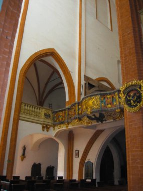 Wroclaw, Polonya - 13 Ekim 2011: Kutsal Haç 'ın güzel ve görkemli kilisesi