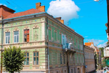 Berezhany, Ukraine - August 24, 2013: Old houses on the streets 