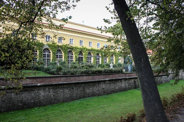 Lancut, Pologne. Vue de la rue au beau palais . — Photo