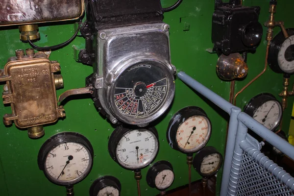 Gdynia, Poland - May 04, 2014: The engine room of the ship — 图库照片