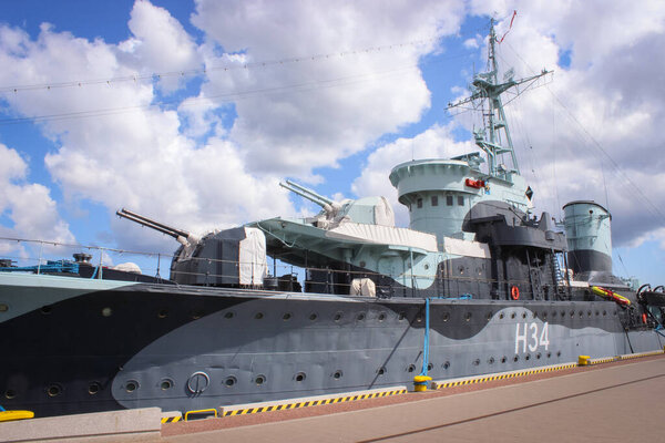Gdynia, Poland - May 04, 2014:  ship-museum ORP Blyskawica
