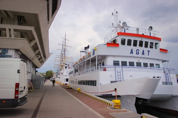 Gdynia Pologne Mai 2014 Passager Ferry Agat Amarré Quai — Photo