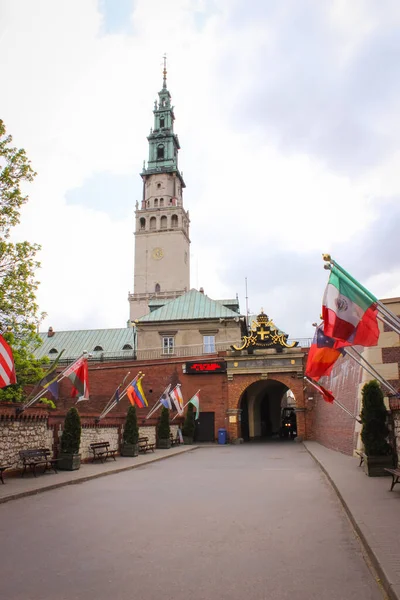 Czestochowa Polen Mai 2014 Kloster Jasna Gora Die Fahnen Auf — Stockfoto