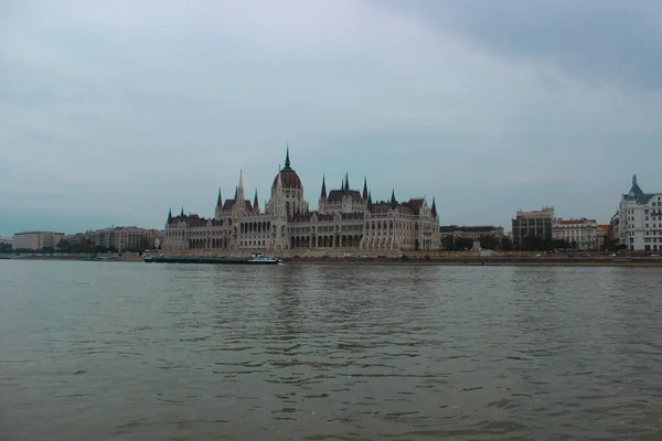 Budapest Hongrie Octobre 2014 Vue Parlement Hongrois Budapest Depuis Danube — Photo