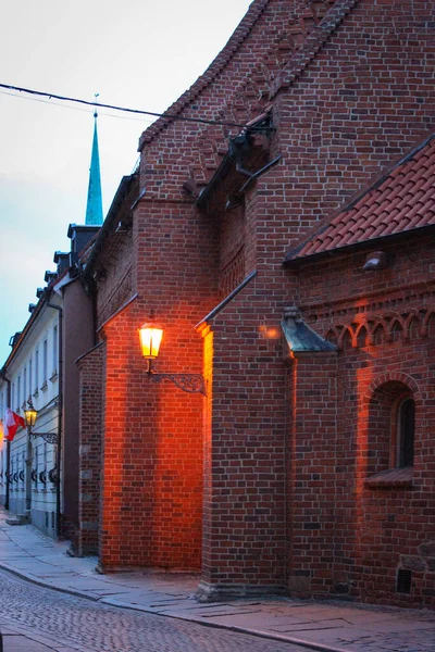 Catedral Católica São João Batista Wroclaw Polônia Igreja Gótica Com — Fotografia de Stock