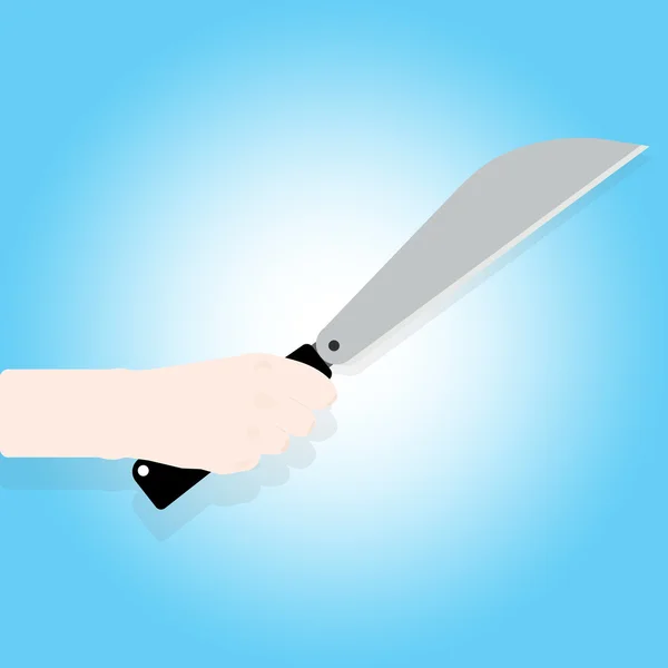 Mann mit Messer in der Hand. — Stockvektor