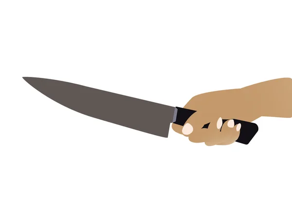 Homem segurando uma faca na mão . —  Vetores de Stock