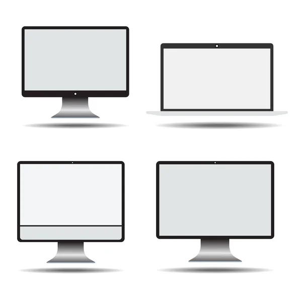 Computer Monitor Vektor Illustration. — Stockvektor