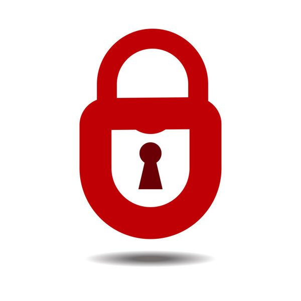 иконка висячего замка, векторная иллюстрация.