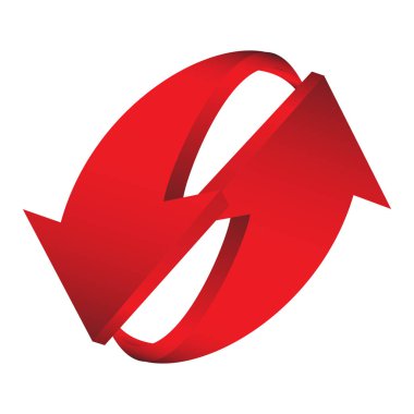 Siyah gölgeler ile Kırmızı oklar.