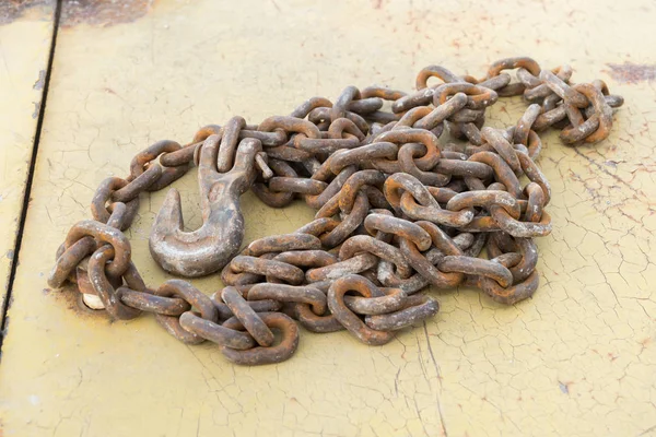 Old iron rusty chain. — Stock Photo, Image