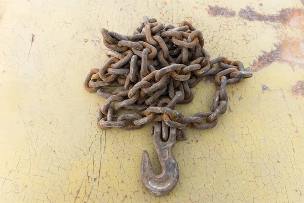 Old iron rusty chain. — Stock Photo, Image