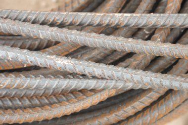 İnşaat demiri çelik barlar arka plan.