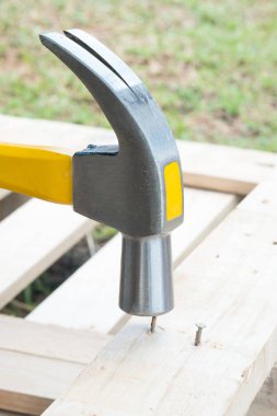 çekiç ve çivi Wood.