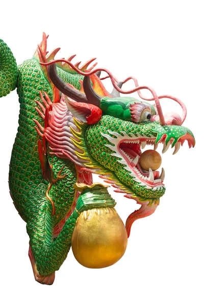 Dragon statue on white background. — Stock Photo, Image