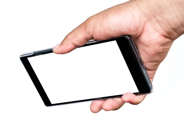 Smartphone in een hand. — Stockfoto