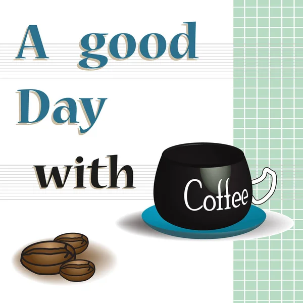 A good day with coffee — Stock Vector