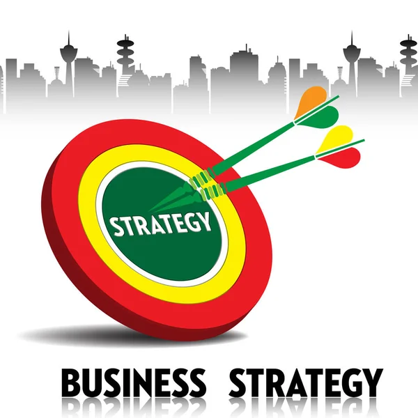 Objectivo de estratégia empresarial — Vetor de Stock