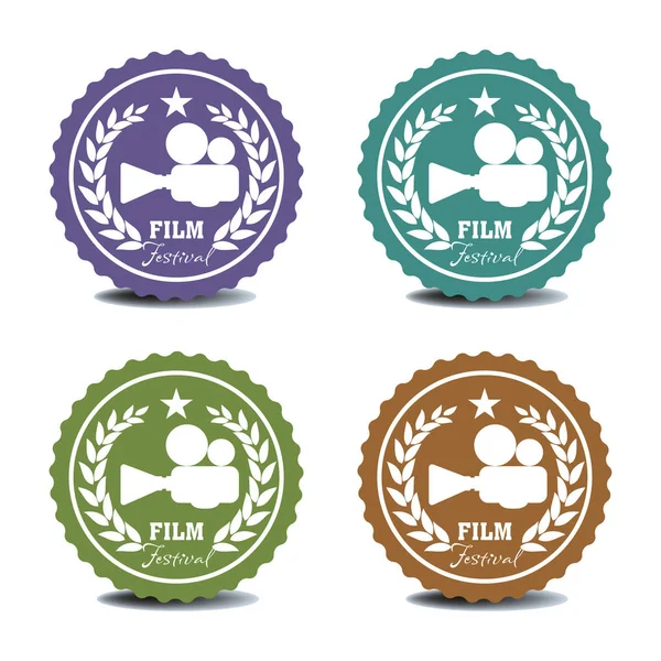 Film festival stickers — Stock Vector