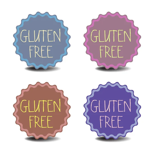 Autocollants sans gluten — Image vectorielle