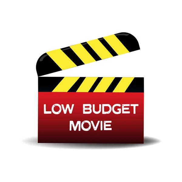 Low budget movie concept — Stock Vector