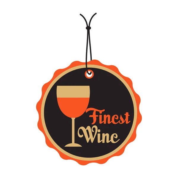 Finest wine tag — Stock Vector