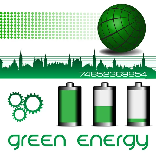 Il concetto di energia verde — Vettoriale Stock