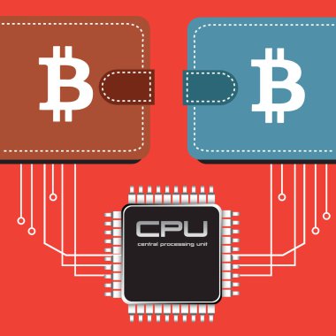 Bitcoin kavramı ile merkezi işlem birimi ve bitcoin cüzdan