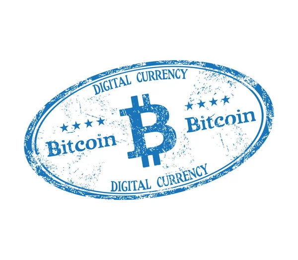 Sello de goma grunge Bitcoin — Vector de stock