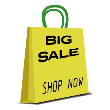 Sarı alışveriş çantası