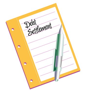 Debt settlement concept clipart