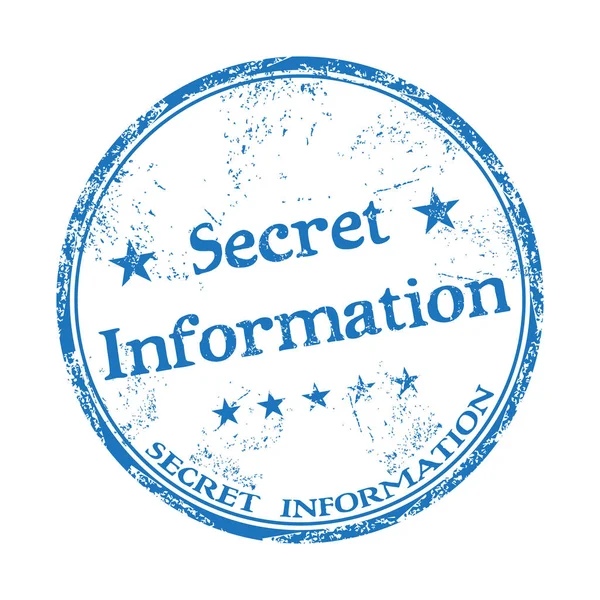 Information secrète tampon caoutchouc — Image vectorielle