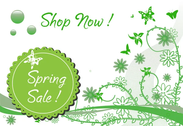 Diseño de venta primavera — Vector de stock