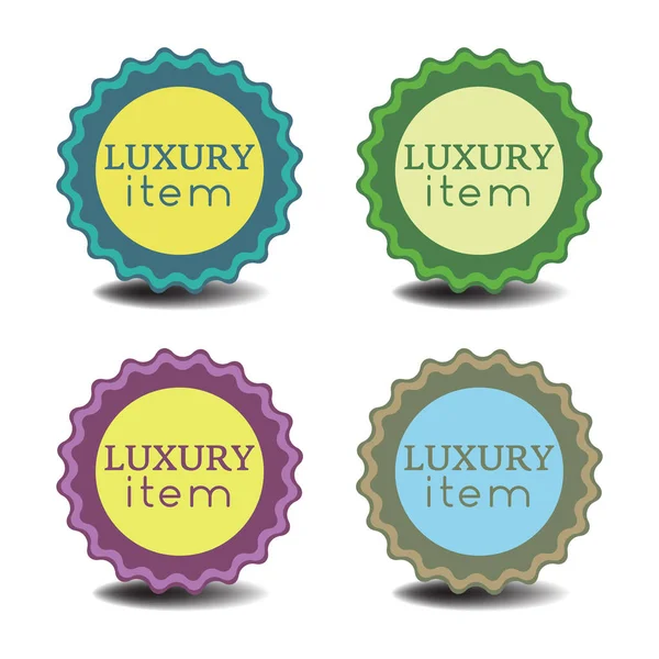 Luxury item stickers — Stock Vector