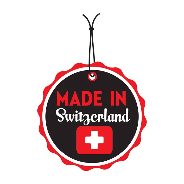 Tag Made in Switzerland — Vettoriale Stock