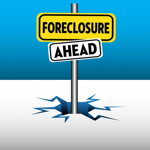 Foreclosure ahead plates — Stock Vector