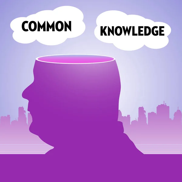 Tema do conhecimento comum —  Vetores de Stock