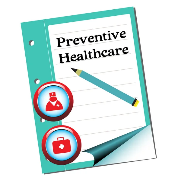 Concepto de atención sanitaria preventiva — Archivo Imágenes Vectoriales
