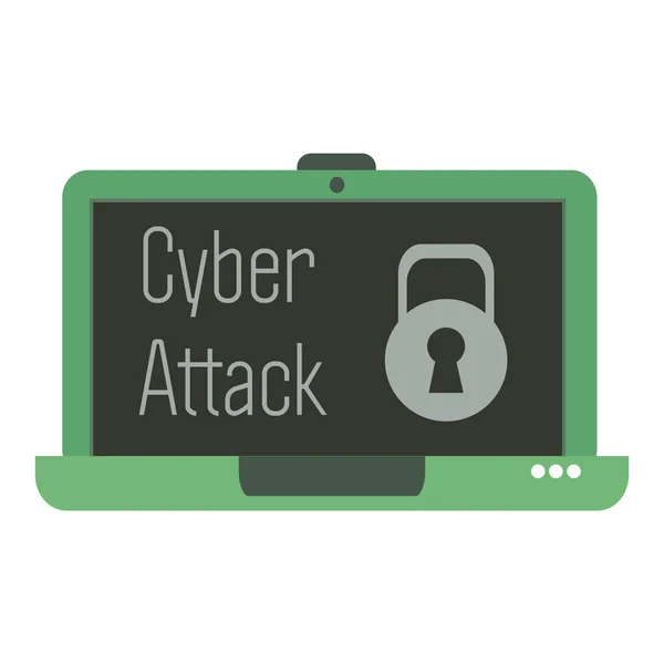 Cyber aanval concept — Stockvector