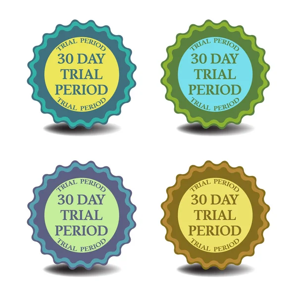 Thirty day trial period — Stock Vector