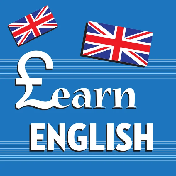 Concept d'apprentissage de l'anglais — Image vectorielle