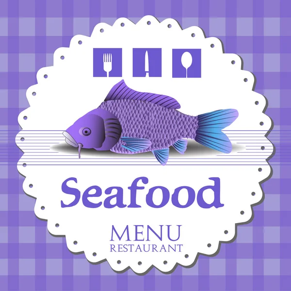 Conceito de menu de frutos do mar — Vetor de Stock