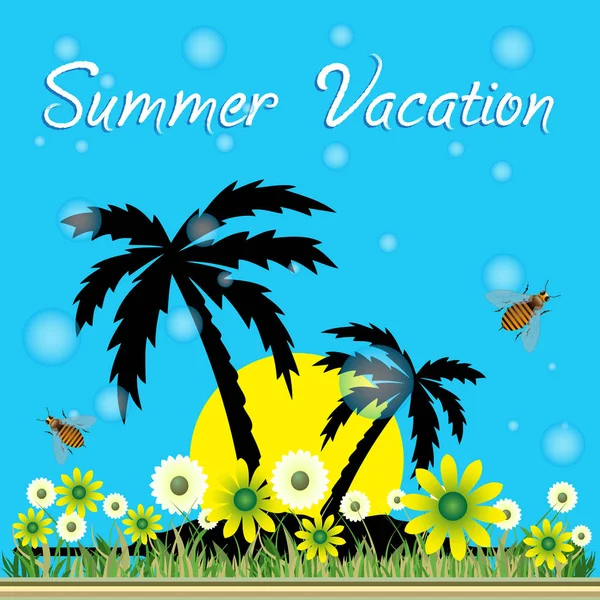 Summer vacation concept — Stock Vector